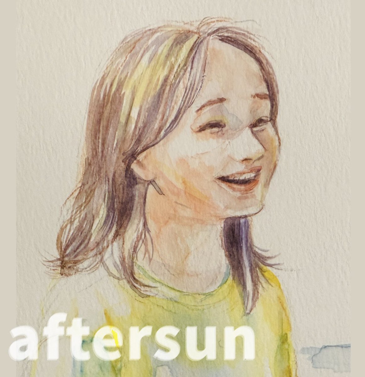 mukeirei's tweet photo. モチベーションがまっっったく上がらないので、とりあえず好きな映画の絵を描いてる　その1
去年も描いたアフターサン　夏ですね
#aftersun #水彩 #イラスト https://t.co/qq9MOsRphJ