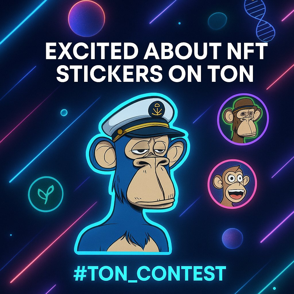 FlourishX_'s tweet image. NFT Stickers on TON aren’t just collectibles — they’re identity anchors in a decentralized future.

This isn’t just art. It’s programmable status.
#TON_Contest