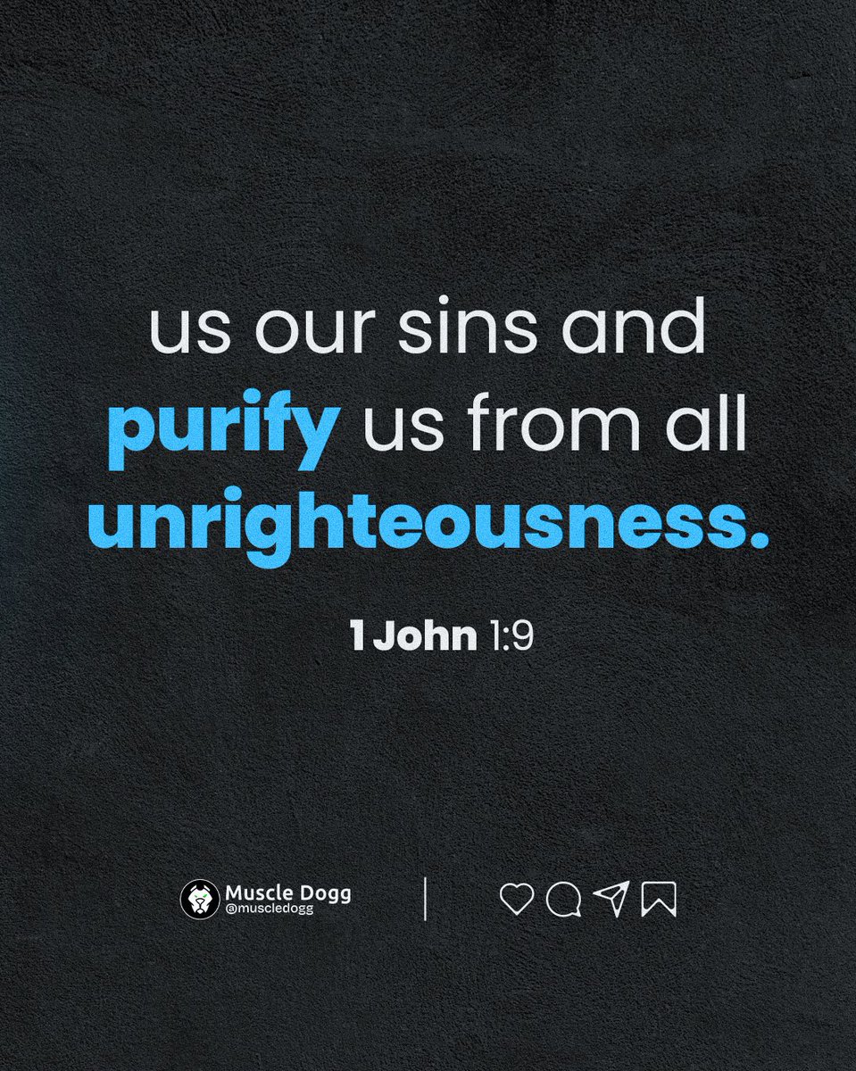 MuscleDogg's tweet image. No shame too heavy, no sin too deep—God’s grace runs deeper. 🙏🏾 If we confess, He is faithful to forgive and cleanse us. 1 John 1:9 isn’t just a verse—it’s a lifeline. Don’t carry what Christ already died to clean.  👊🏾💥 🙌🏾#MuscleDogg #ForgivenAndFree #FaithfulGod #CleanSlate…
