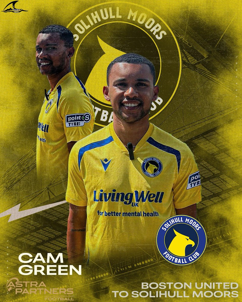 Astra Partners Football (@astrafootball) on Twitter photo ✍️✍️✍️✍️✍️
Done Deal ✅ #12
<a href="/camogreen11/">Cameron Green</a> joins <a href="/SolihullMoors/">Solihull Moors FC</a> on a 2 year deal following the expiry of his contract at <a href="/bostonunited/">Boston United</a>
Congratulations Cam
#solihull #boston #transfer #camgreen ✍️✍️✍️✍️✍️
Done Deal ✅ #12
<a href="/camogreen11/">Cameron Green</a> joins <a href="/SolihullMoors/">Solihull Moors FC</a> on a 2 year deal following the expiry of his contract at <a href="/bostonunited/">Boston United</a>
Congratulations Cam
#solihull #boston #transfer #camgreen