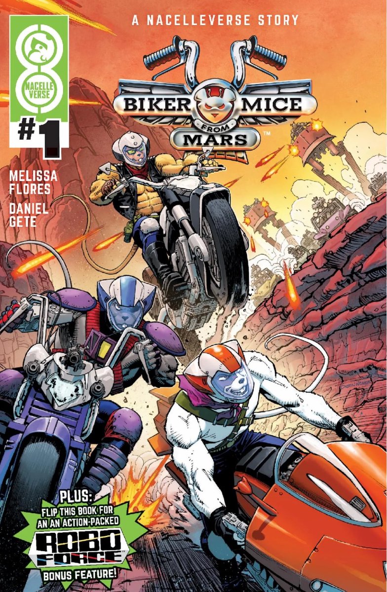 Matt Hotson (@matt__hotson) on Twitter photo Come for the radical Biker Mice From Mars #1, stay for the bonus Robo Force flip book, with a story that picks up where last year’s excellent <a href="/misty_flores/">Melissa Flores</a> / Diogenes Neves mini-series ended!
Available now! Come for the radical Biker Mice From Mars #1, stay for the bonus Robo Force flip book, with a story that picks up where last year’s excellent <a href="/misty_flores/">Melissa Flores</a> / Diogenes Neves mini-series ended!
Available now!
