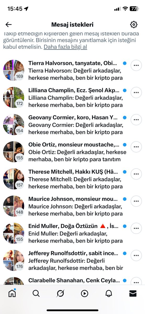 Bu mesajlar herkese geliyor mu?