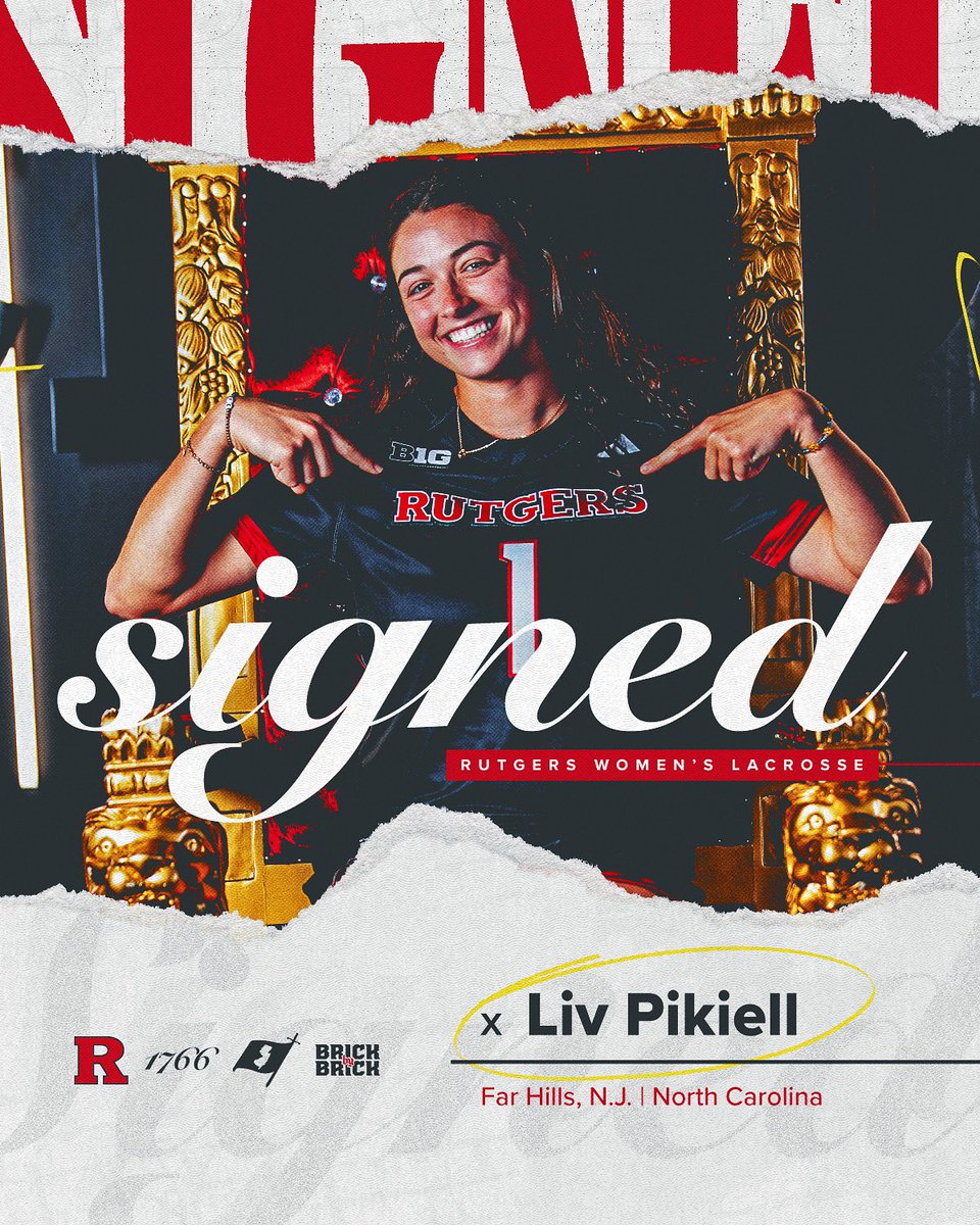 Welcome home, Liv Pikiell! 🧱⚔️

Far Hills, NJ native ✅
43 career appearances at North Carolina ✅
Two-time NCAA Champion ✅
All-America laurels at Ridge High School ✅

#BxB 🧱 | #NCAALacrosse