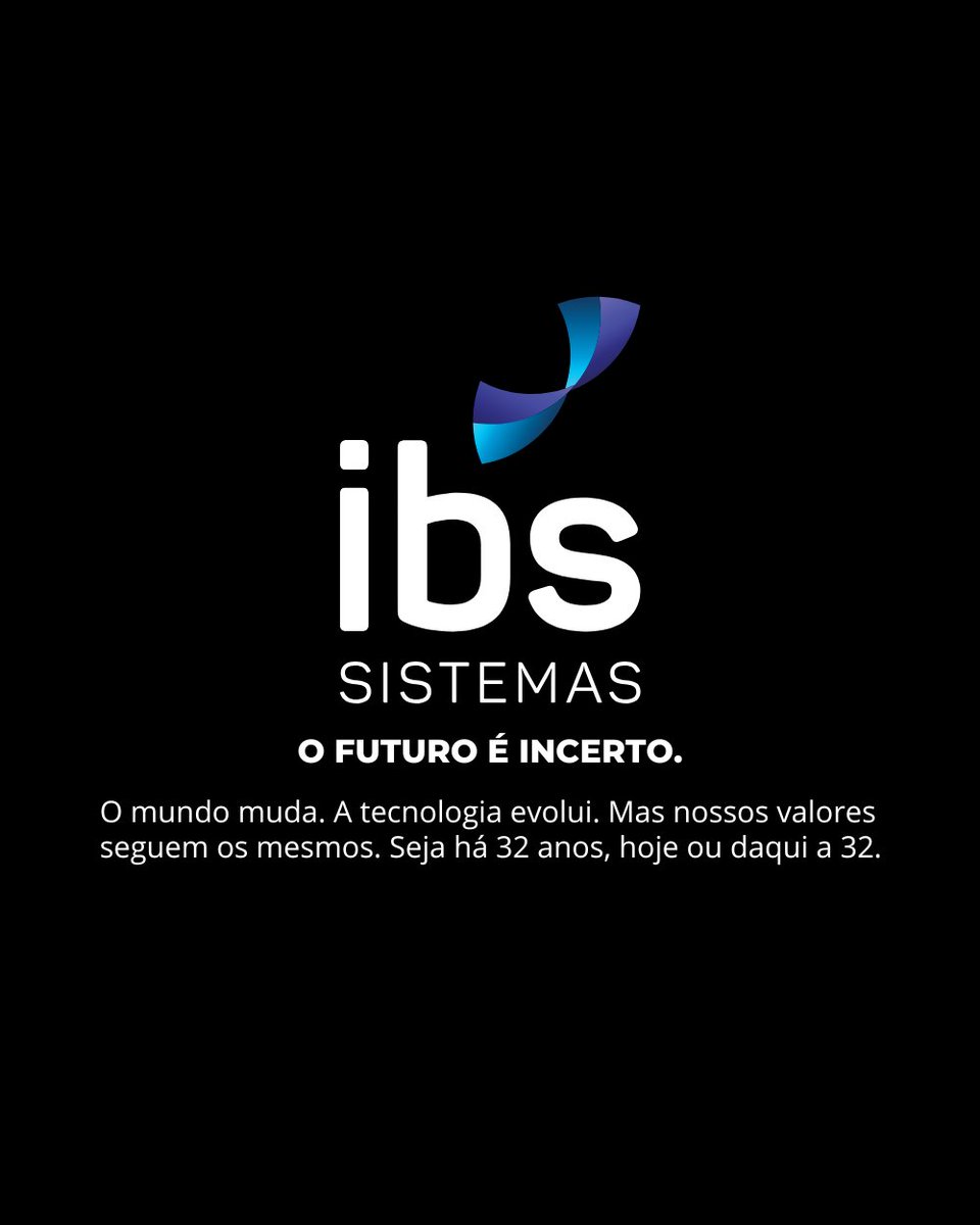 ibssistemas's tweet photo. Em 1993, a IBS nasceu com uma missão: transformar negócios com tecnologia.

32 anos depois, seguimos firmes — inovando e evoluindo.

O futuro? É imprevisível. Mas nossos valores seguem inegociáveis.

A você que faz parte dessa jornada: nosso muito obrigado.

#IBSSistemas https://t.co/eYaHX5QhCq