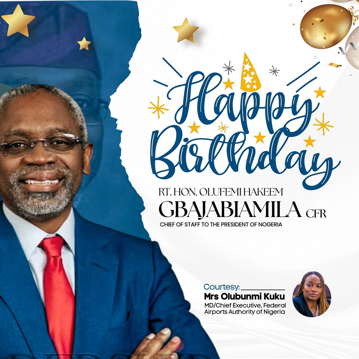 FAAN_MD (@faan_md) on Twitter photo Happy birthday to the Chief of Staff to the President, Rt. Hon Femi Gbajabiamila. <a href="/femigbaja/">Femi Gbajabiamila</a> Happy birthday to the Chief of Staff to the President, Rt. Hon Femi Gbajabiamila. <a href="/femigbaja/">Femi Gbajabiamila</a>