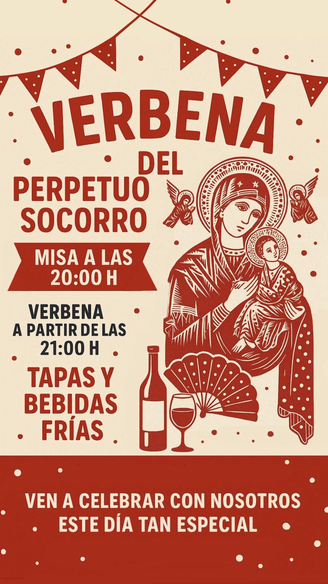 FIESTA DE NUESTRA SEÑORA DEL PERPETUO SOCORRO

El próximo viernes, 27 de junio, es el día de Nuestra Señora del Perpetuo Socorro.

🕰 19.30 Rosario
🕰 20.00 Eucaristía
⛪️ Santuario Perpetuo Socorro Granada

Ven a celebrarlo!!!!!