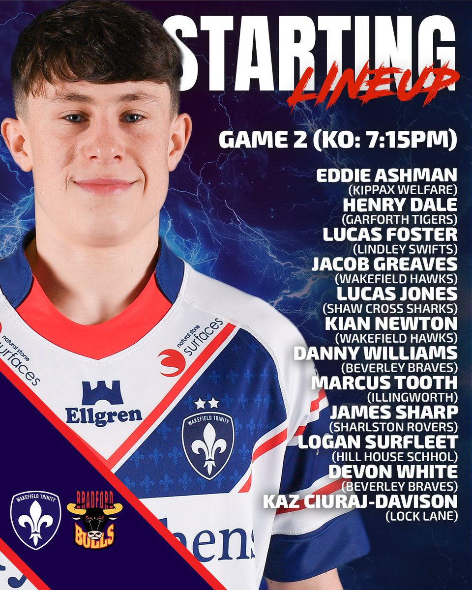 WTrinityRL's tweet photo. 🏉 Our Scholarship side will take on Bradford Bulls tonight!!

The sides will be playing 10 a side with slightly modified rules to promote fundamental skills and give more opportunties for players to be involved!!

Action gets underway at Odsal from 6:30pm tonight!

#UpTheTrin https://t.co/pbHLiksw3v