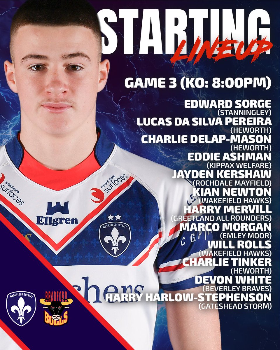 WTrinityRL's tweet photo. 🏉 Our Scholarship side will take on Bradford Bulls tonight!!

The sides will be playing 10 a side with slightly modified rules to promote fundamental skills and give more opportunties for players to be involved!!

Action gets underway at Odsal from 6:30pm tonight!

#UpTheTrin https://t.co/pbHLiksw3v