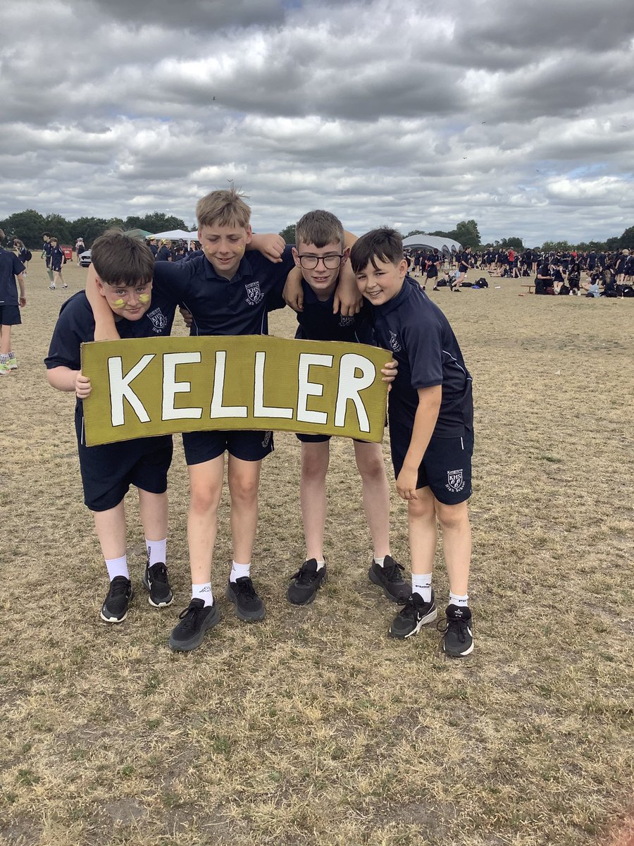 Year 7 thoroughly enjoying their first KHS sports day 💛