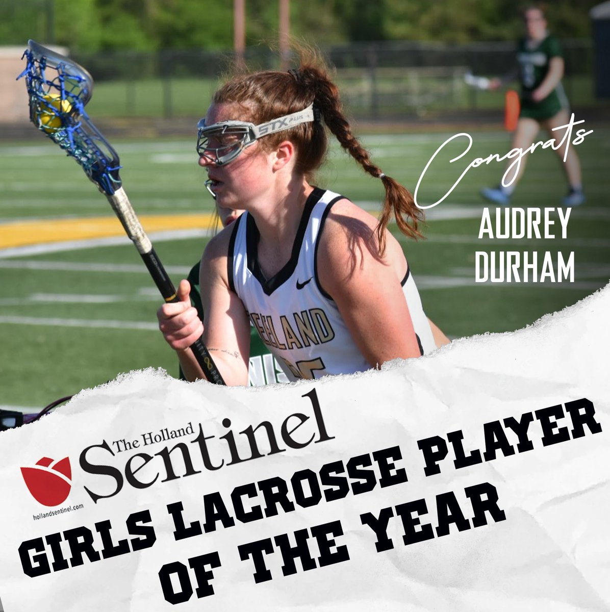 Audrey Durham was selected as the Holland Sentinel Player of the Year.  Awesome award to cap off four years of dedication and commitment, congrats!  

hollandsentinel.com/story/sports/h…