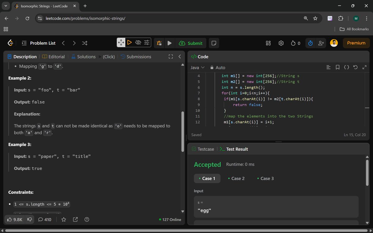 Manohar2909's tweet photo. οΏ½οΏ½οΏ½οΏ½ Day 25/100 of #100DaysOfCode: Quarter Milestone Reached!
205. Isomorphic Strings
796. Rotate String
#Java #DSA #StringManipulation #RotateString #LeetCode #CodingChallenge #TechWithManoha #IsomorphicStrings #LeetCode #CodingChallenge #ProblemSolving #futureofwork https://t.co/pjXcGJqAhs