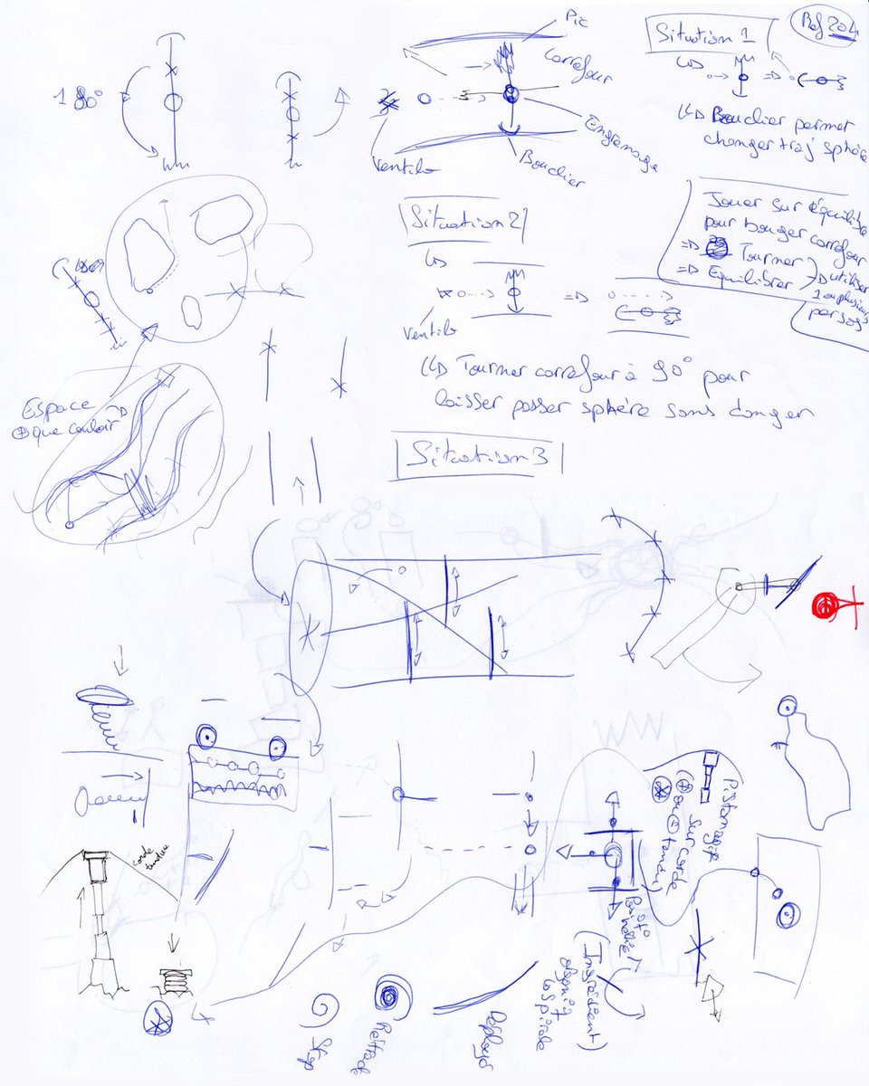 It's all super clear, right? 😂
Micromega, early sketches. 

Wishlist now on Steam: bit.ly/micromegaX 
And follow us on Kickstarter: bit.ly/micromegaKS_X

<a href="/mani_artwork/">Mani</a> 

#micromega #indiepuzzle #gameart #handdrawngame #surrealgaming #behindthescene #makingof