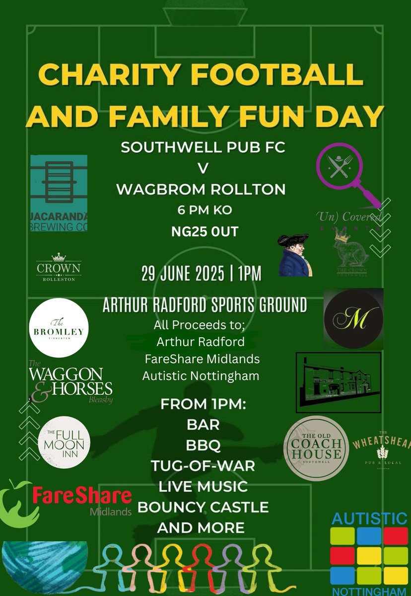 Please support the Fiskerton Charity Football &amp; Family Fun Day on Sunday 29th June from 1.00 pm at the Arthur Radford Sports Ground, Nottingham! Meet Ant, who will be representing FSM + while you're there enjoy the bar, BBQ &amp; live music! 25% of proceeds will be donated to FSM😃⚽️
