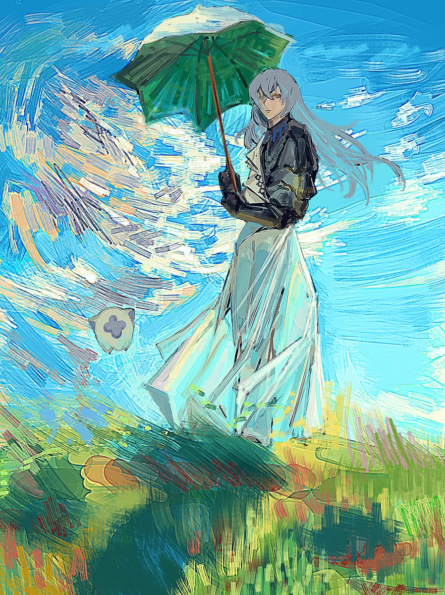 miya10desu's tweet photo. #ショウゾウ画 
日傘をさす鑑定士 https://t.co/mhyjhQKu3T
