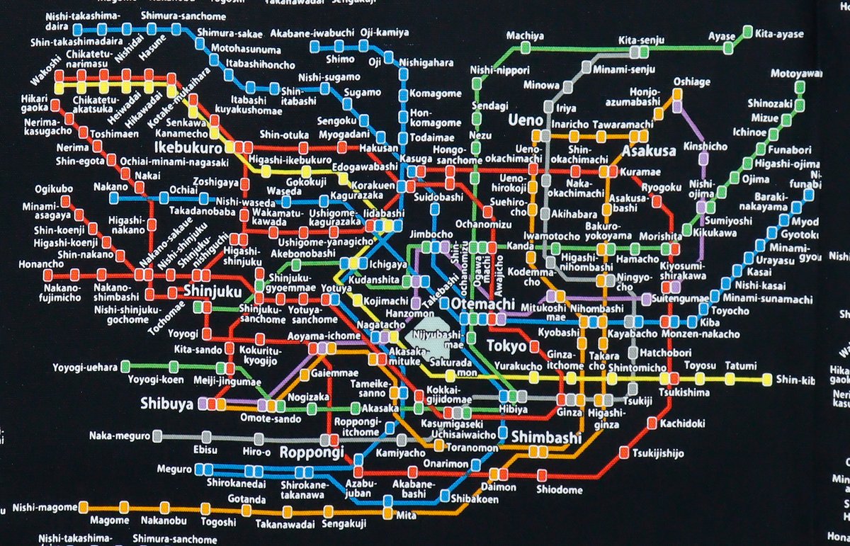 電車マニアも子供も大人も欲しくなる😍 東京メトロの路線図がプリント
