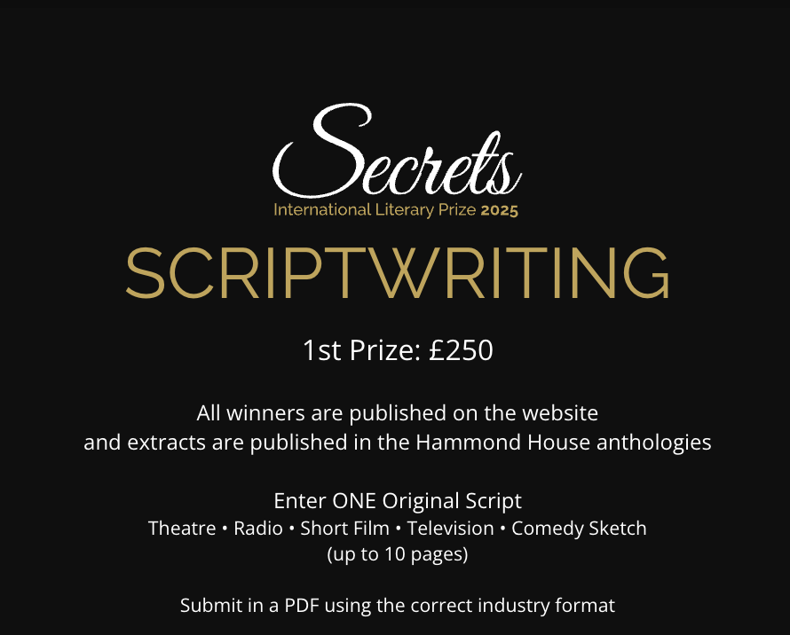 Hammond House Publishing (@hhpublish1) on Twitter photo Have you entered our 2025 <a href="/hhpublish1/">Hammond House Publishing</a> International Literary Prize?
Enter before the deadline on 30 September 2025!
hammondhouse.org.uk/2025-literary-ā¦
#literaryprize #writingcommunity #writingcompetition #hammondhousepublishing #WritingLife #writingcomp #literarydebate Have you entered our 2025 <a href="/hhpublish1/">Hammond House Publishing</a> International Literary Prize?
Enter before the deadline on 30 September 2025!
hammondhouse.org.uk/2025-literary-ā¦
#literaryprize #writingcommunity #writingcompetition #hammondhousepublishing #WritingLife #writingcomp #literarydebate