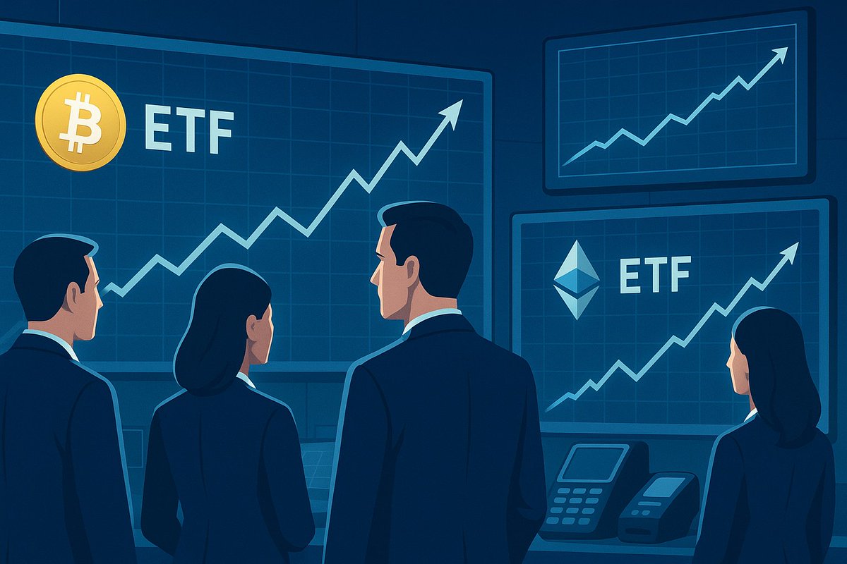 blockpayme's tweet photo. Hundreds of millions in fresh inflows landed in spot Bitcoin and Ethereum ETFs yesterday, with BlackRock's IBIT reporting a record $1.23B for June and daily inflows of $436M.
Institutions see long-term value in crypto — even amid market jitters. 🚀
#Bitcoin #Ethereum #CryptoETFs https://t.co/v0w9VqTzdE