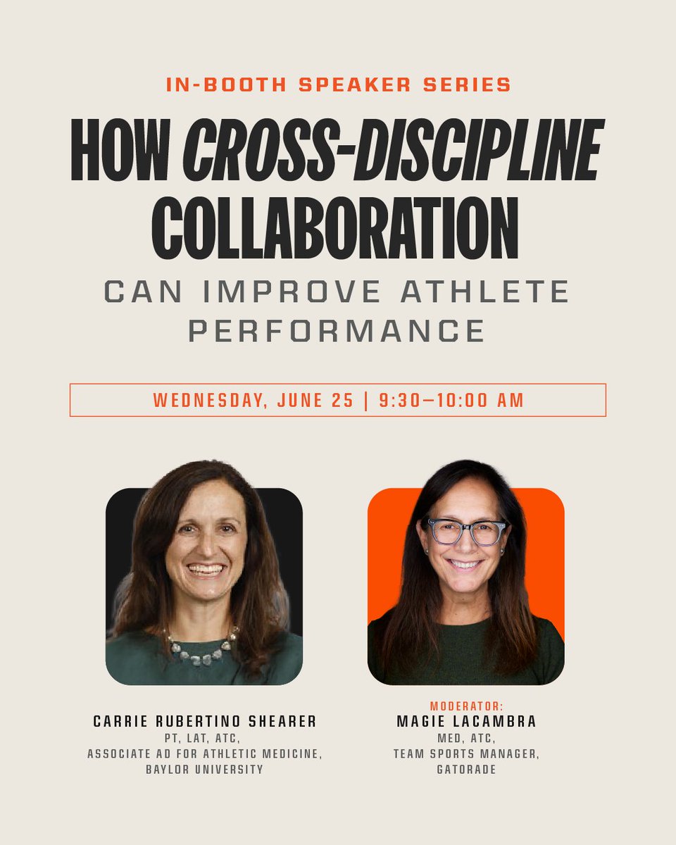 GPPartner's tweet image. 🚨#NATA2025 session: Carrie Rubertino Shearer, Associate AD for Athletic Medicine at @Baylor, will share how cross-discipline collaboration can improve athlete performance at 9:30 AM EST in our expo booth.
