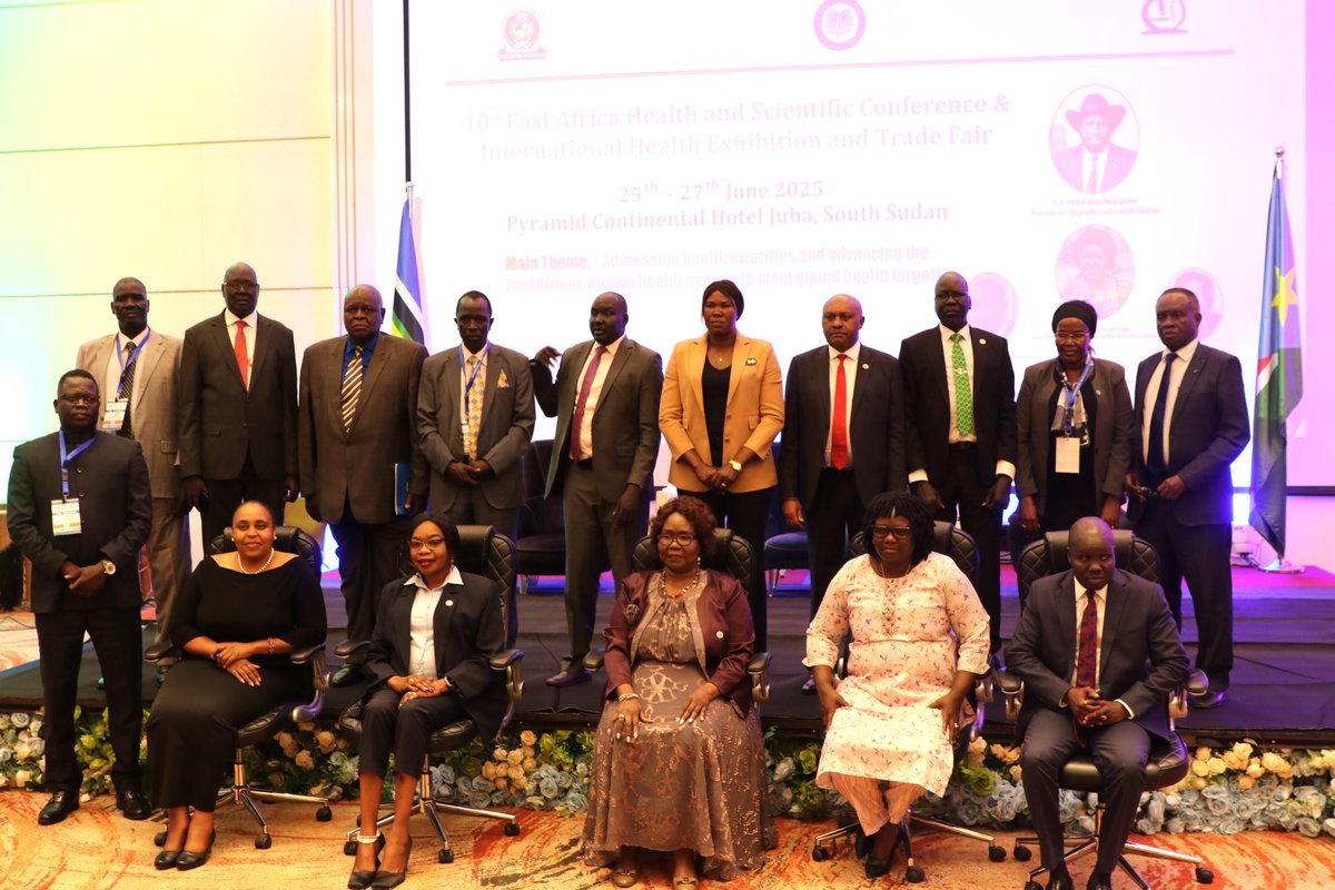 WHO South Sudan (@whosouthsudan) on Twitter photo Happening in Juba!
The 10th East African Health & Scientific Conference has kicked off. involving 300+ delegates, —health professionals, scientists, policymakers, & partners—to tackle public health, food security, climate change. With <a href="/WHO/">World Health Organization (WHO)</a> supporting the regional health agenda. Happening in Juba!
The 10th East African Health & Scientific Conference has kicked off. involving 300+ delegates, —health professionals, scientists, policymakers, & partners—to tackle public health, food security, climate change. With <a href="/WHO/">World Health Organization (WHO)</a> supporting the regional health agenda.