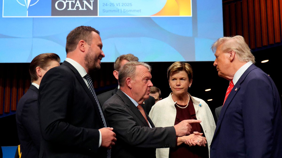 UM <a href="/larsloekke/">Lars Løkke Rasmussen</a>: ”På vej hjem fra historisk NATO-møde, hvor Danmark sammen med vores allierede har vedtaget ny ambitiøs målsætning: 5 % af vores BNP (3,5% og 1,5%) skal fremover gå til vores forsvar og fælles sikkerhed. Stærkt transatlantisk sammenhold.”