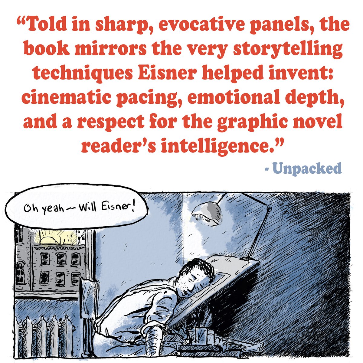 NBMPUB's tweet photo. Along with #willeisner, we at NBM respect your intelligence. That's why we KNOW you'll preorder Stephen Weiner &amp;
@DanMazurComics excellent WILL EISNER: A Comics Biography! Thanks @unpackedmedia 
https://t.co/XnbQ6Y49TQ https://t.co/3AQ1AYgLzp