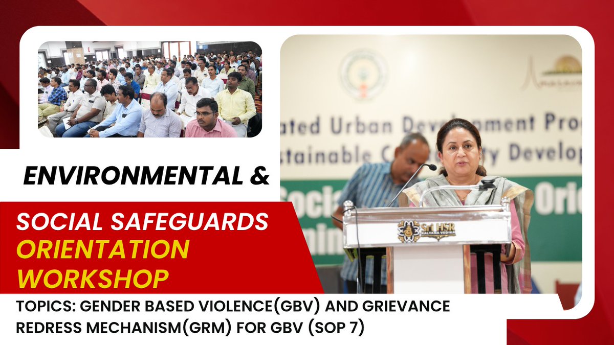 PrajaRajadhani's tweet photo. 📽️ APCRDA & ADCL conducted an E&S Safeguards Workshop for contractors on 20 June 2025 in Amaravati.
Topics: GBV & GRM (SOP 7)
✅ Expert sessions
✅ Live Q&A
✅ GRM demo for GBV cases
🎥 Watch: https://t.co/uVtjDvB2JW
#Amaravati #SustainableDevelopment #EnvironmentalSafeguards #SocialSafeguards #InclusiveDevelopment #PeopleCentricPlanning #PrajaRajadhani #PeoplesCapital #AmaravatiSmartcity #AmaravatiDevelopment #APCRDA #ADCL #APCRDAInitiatives #AndhraPradesh #EnvironmentProtection #GreenAmaravati #ContractorAwareness #LabourSafety #WomenSafetyAtWork #NoChildLabour #WorkplaceSafety #GBV #GRM #GrievanceRedressMechanism @AndhraPradeshCM @ncbn @Dr_NarayanaP @WorldBank @ADB_HQ