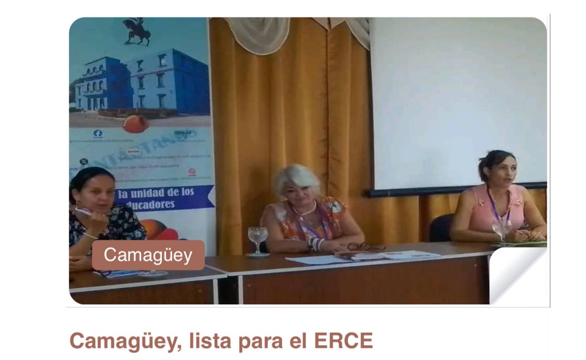 En la provincia de #Camagüey están creadas las condiciones para participar este 25 y 26 de junio en el estudio regional, comparativo, explicativo #ERCE2025, coordinado por la #UNESCO.

cadenagramonte.cu/noticia/es/136…