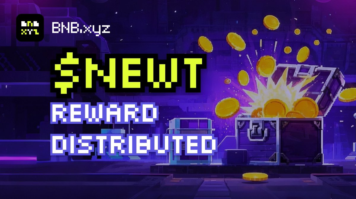 Rewards Distributed! 

Rewards have been distributed for $NEWT

Claim your rewards now! 

Claim Here: bnb.xyz