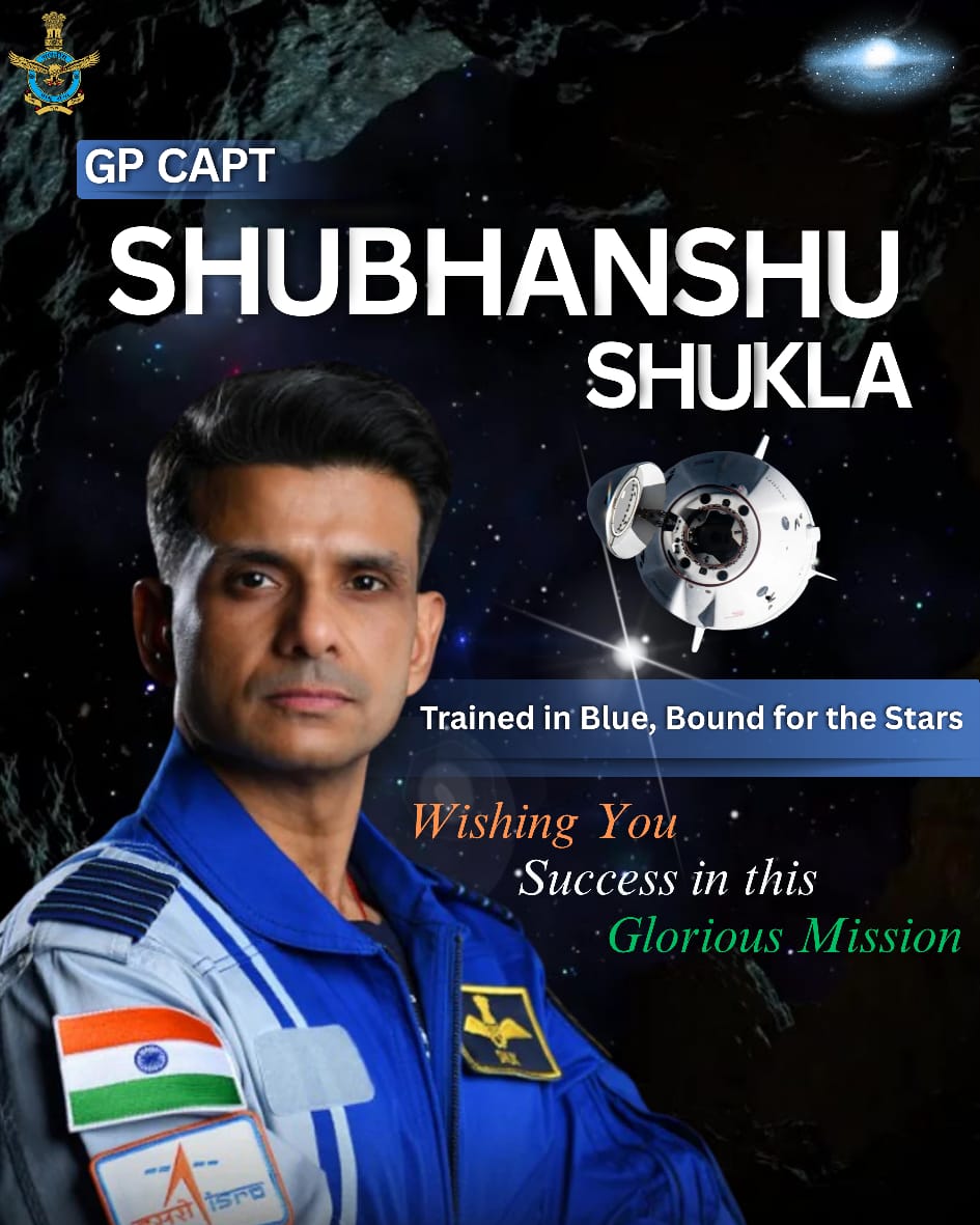 ankit_tr97's tweet photo. From conquering the skies to touching the stars— a journey powered by the indomitable spirit of the IAF Air Warrior.🇮🇳☄️🎯👍
#ShubhanshuSukla #Space #isro
#IndianAirForce #MissionSpace #IndianAstronaut #India🇮🇳 https://t.co/9fHe3ZlpBE