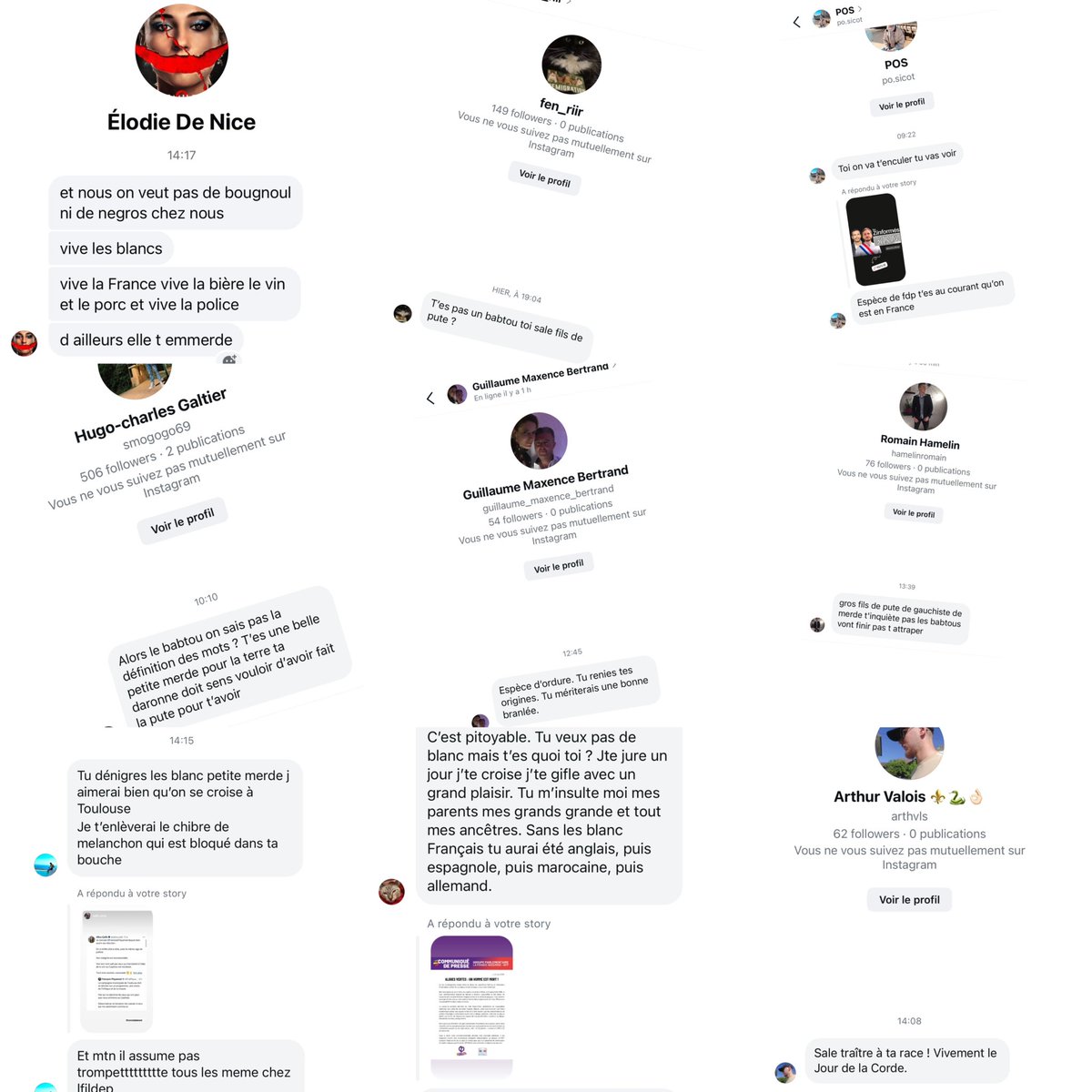 FraPiquemal's tweet photo. Depuis la sortie de l’article mensonger de Marianne relayé par des adjoints de M.Moudenc, nous subissons une vague de harcèlement de la fachosphère 

Ces messages en disent long sur le racisme et la violence de leurs auteurs. 

Avec nous Toulouse sera une ville anti-raciste! https://t.co/Aq73pW3iwW