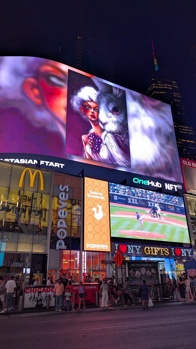 Gm my dear soapy fam ❤️

OMG I still can’t believe it!!
Seeing my artwork on a giant billboard in Times Square during NFT NYC 2025 is truly a dream come true!

I feel deeply inspired and endlessly thankful to the <a href="/NFT_NYC/">NFT.NYC</a> team for making this beautiful celebration of art