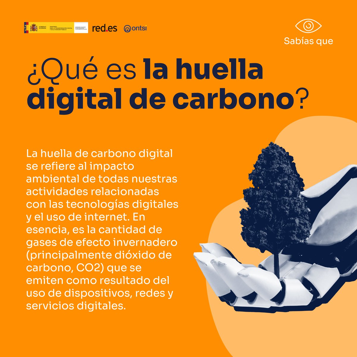 🌏¿Sabes qué todo lo que hacemos deja huella en el planeta?

🌳La huella digital de carbono mide cuánto contaminamos con nuestras acciones en Internet
