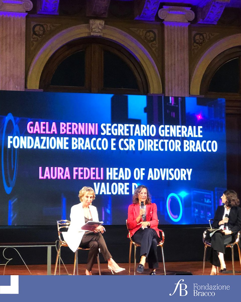 FondBracco's tweet photo. Ieri Gaela Bernini, Segretario Generale di #FondazioneBracco e CSR Director di Bracco, è intervenuta al W Leadership, dove ha ribadito la mission di Fondazione Bracco e il suo impegno per colmare il gender gap, specialmente in ambito #STEM. https://t.co/4bPjeZ3V74