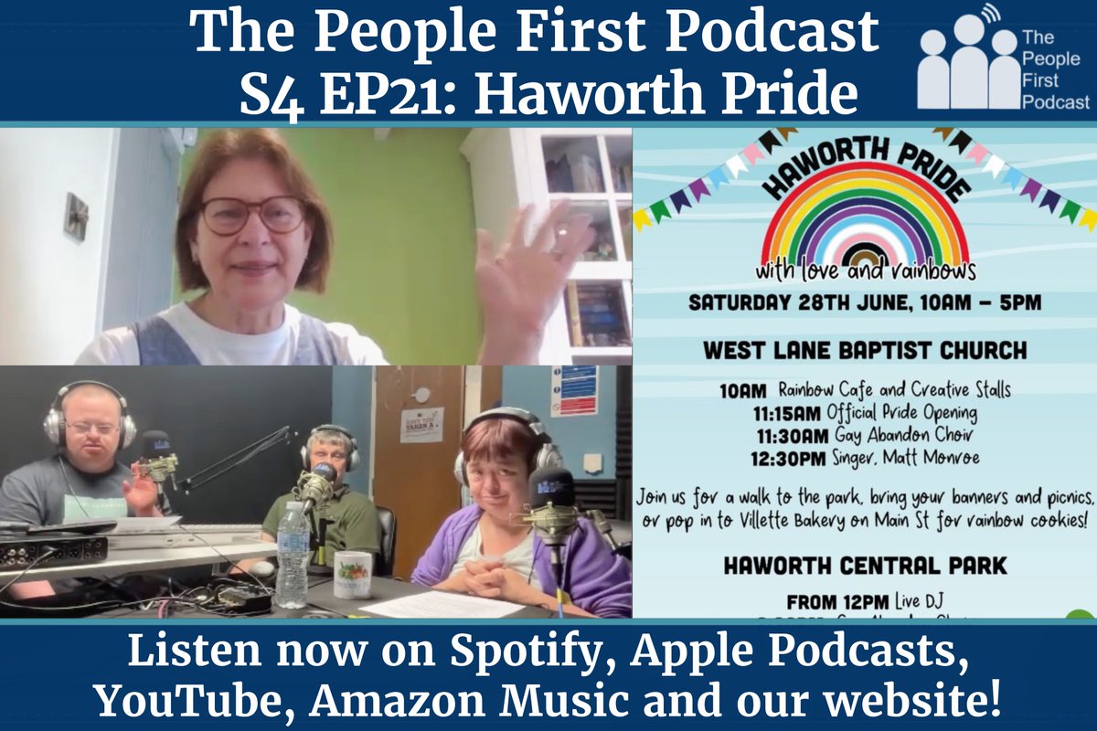 People First Podcast (@pfkcpodcast) on Twitter photo ‼️<a href="/PfkcR/">People First Keighley & Craven</a> Podcast S4 EP21‼️
Today we are chatting with Diane, one of the organisers of the upcoming local event Haworth #Pride! 🌈 And we learned lots about it and her work as a bookshop owner. We hope you enjoy the show!
Listen now: podfollow.com/the-people-fir… ‼️<a href="/PfkcR/">People First Keighley & Craven</a> Podcast S4 EP21‼️
Today we are chatting with Diane, one of the organisers of the upcoming local event Haworth #Pride! 🌈 And we learned lots about it and her work as a bookshop owner. We hope you enjoy the show!
Listen now: podfollow.com/the-people-fir…