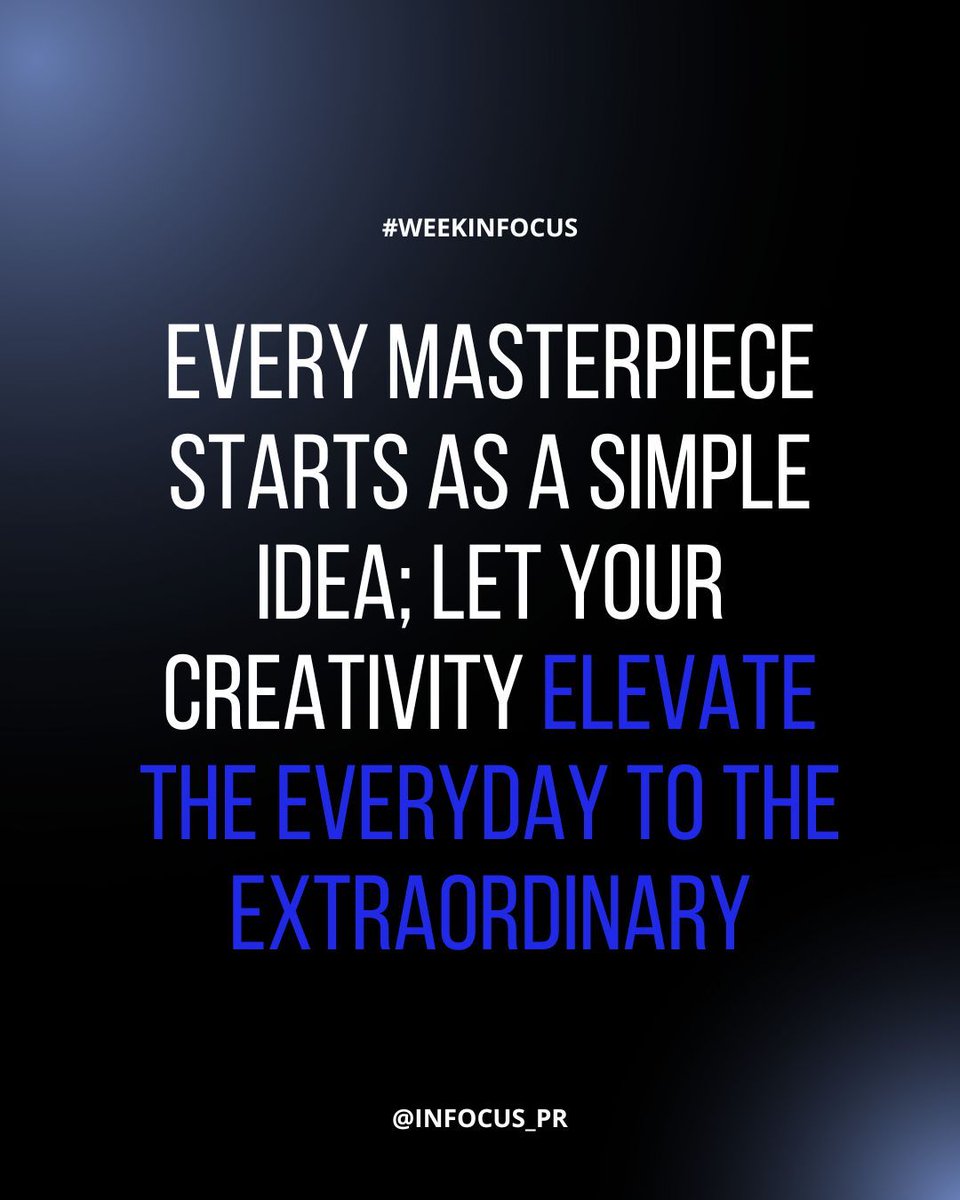 infocus_pr's tweet image. Whats your Idea? 💡
#WeekinFocus #Inspirational #PR #Creativity