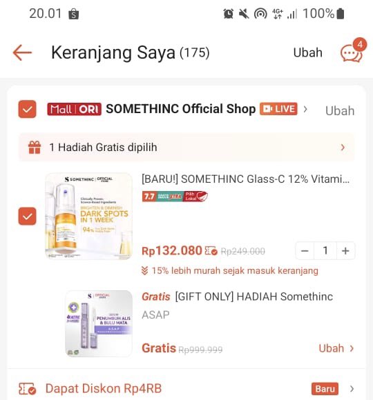 SOMETHINC PUNYA SERUM BARU... 12% Vitamin C... aku otw cobain! Gak sabar liat hasilnya😋

Ini pake Glutabright™ yang patented by Somethinc + udah teruji klinis. Mantep banget???

Murce nih mumpung Super Brand Day! Diskon up to 60% dapet free gift juga⤵️

s.shopee.co.id/8paILcIJGe?sha…