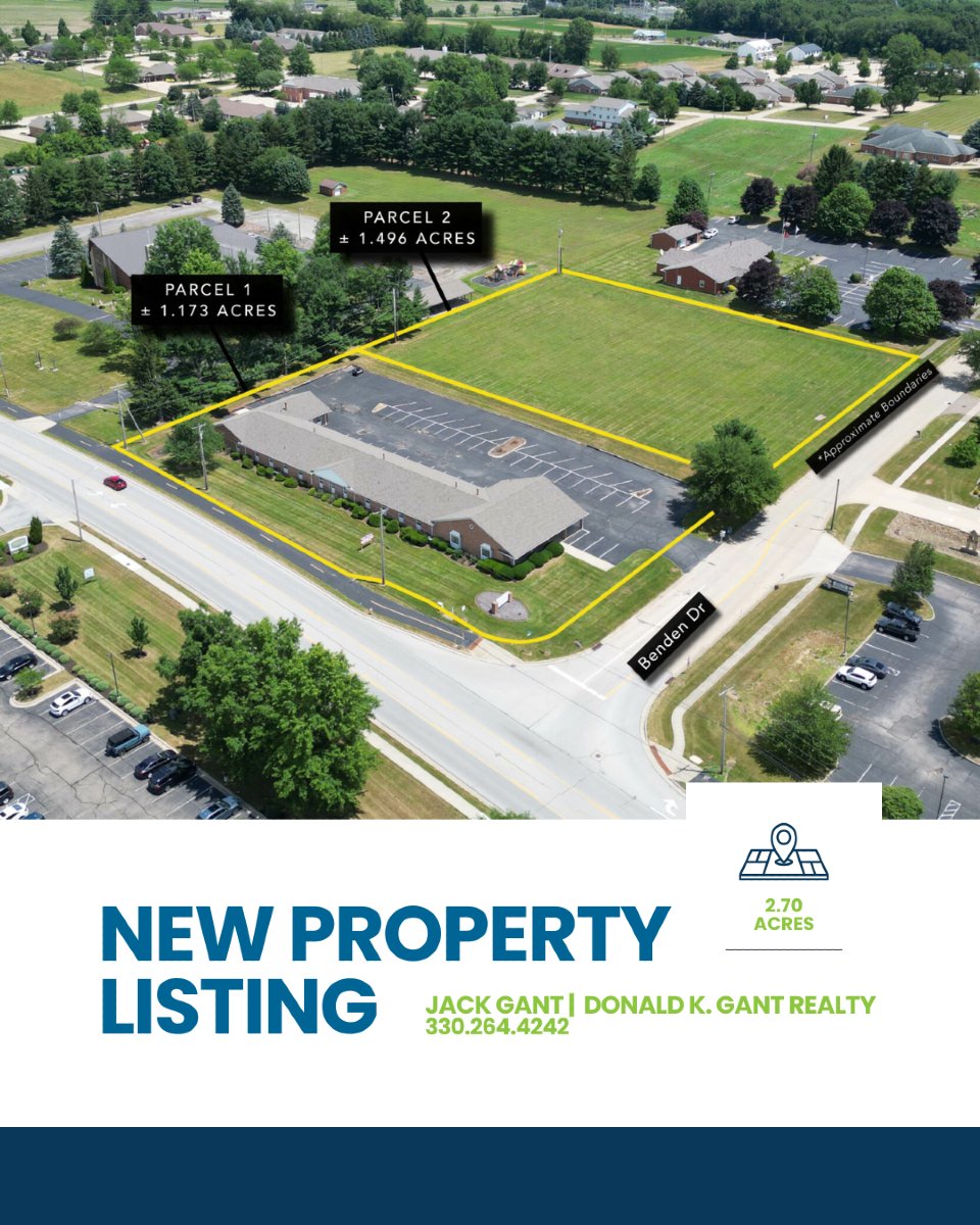 New property available in Wooster! 

This 8,936 square feet of office space sits on 2.70 Acres on Benden Drive in Wooster. 

Some highlights: 
✅ For Sale or For Lease
✅ Three main sections of the building
✅ Variety of offices, conference rooms, restrooms, and kitchens
