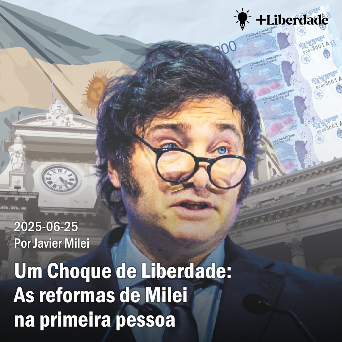 🇦🇷 “Fazer da Argentina o país mais livre do mundo.” 

Foi esta a ambição reafirmada por Javier Milei no seu discurso no Madrid Economic Forum, no passado dia 8 de Junho, cerca de um ano e meio após tomar posse como Presidente da Argentina.

Dada a relevância do testemunho,