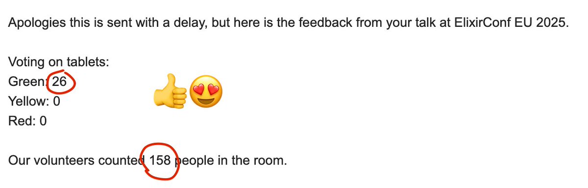 jskalc's tweet image. In May I&apos;ve spoken at @ElixirConfEU about &quot;Why mixing LiveView and a frontend library is a great idea&quot;.

A few days ago I&apos;ve got feedback from the conference organizer. Looks like you liked it! 🫣 Nice feeling 😉

Hopefully recording will be available soon🤞

#myelixirstatus