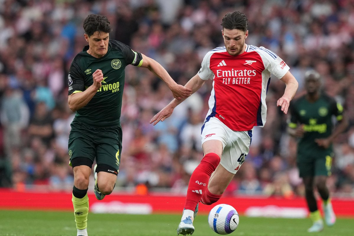 DougieCritchley's tweet photo. I've seen a lot of people lose their minds over Arsenal's interest in Norgaard.

From a PR perspective there is no way that Arsenal should re-sign Partey, he has to go.

Zubimendi is the natural replacement for Partey, who started 42 League and Champions League games last season.

Norgaard is being brought in as a 3rd choice no.6, behind Zubimendi and Rice, a role he is easily good enough for. Bear in mind Jorginho played just over 700 League minutes last season.

Arsenal are under pressure to get this summer spot on, especially after Liverpool's comfortable title win and business to date...

They need 2 elite forwards, and the tension is palpable... but Zubimendi and Norgaard for Partey and Jorginho is solid work.

Keep calm!