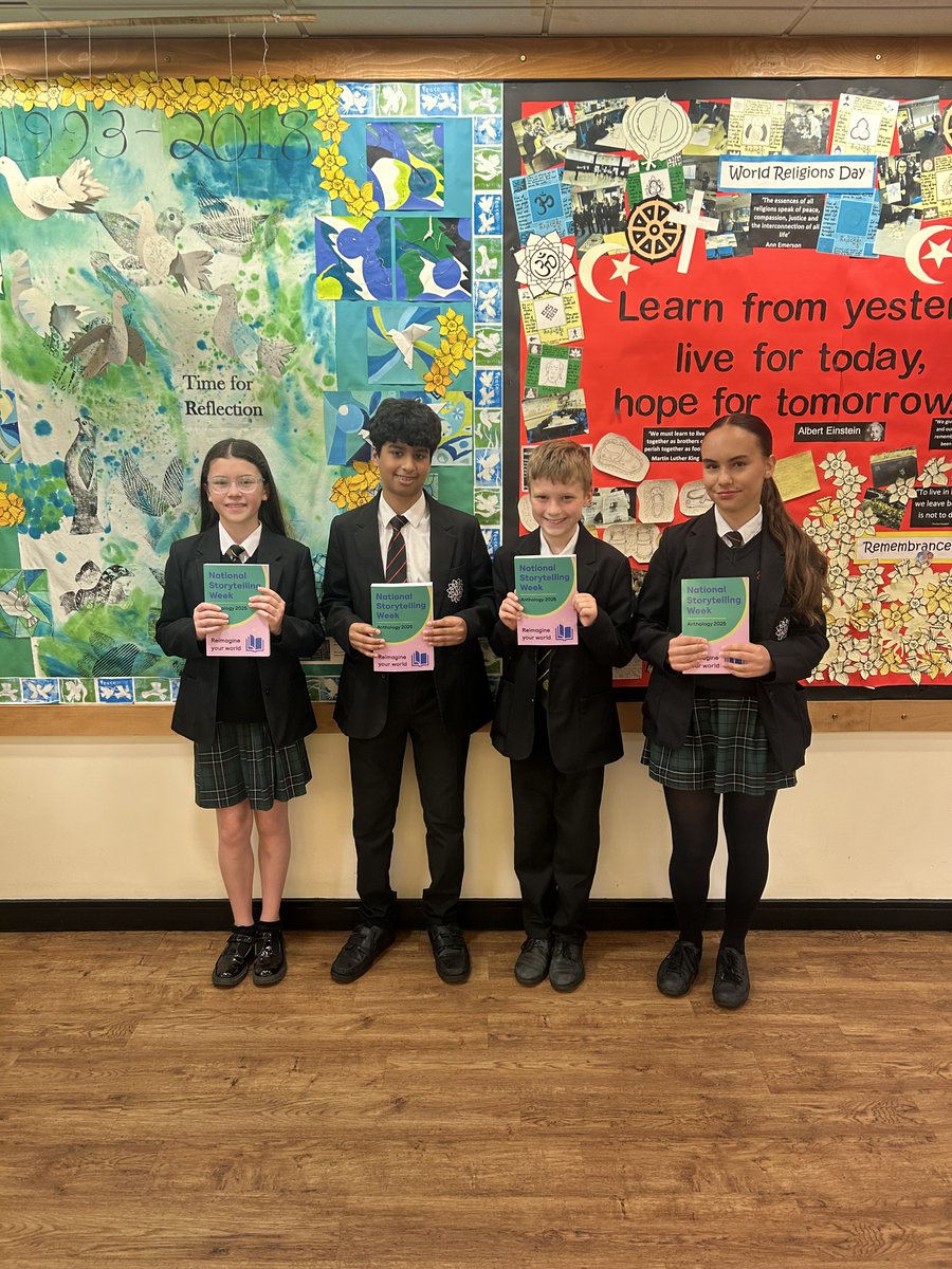 GreatSankeyHS's tweet image. 📚 Four of our KS3 students are now published authors after winning a national writing competition with the @Literacy_Trust for #NationalStorytellingWeek!

Their stories, based on the theme “Reimagine Your World”, are now in print 📖👏

🔗 Read more: greatsankey.org/news/2025-06-2…