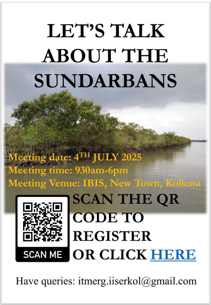 BhadPunyasloke's tweet photo. Sundarbans mangrove is a potential reservoir of blue carbon and can contribute towards biodiversity as well as carbon credits; please join on 4th July to learn more. https://t.co/sPYn6tijSM