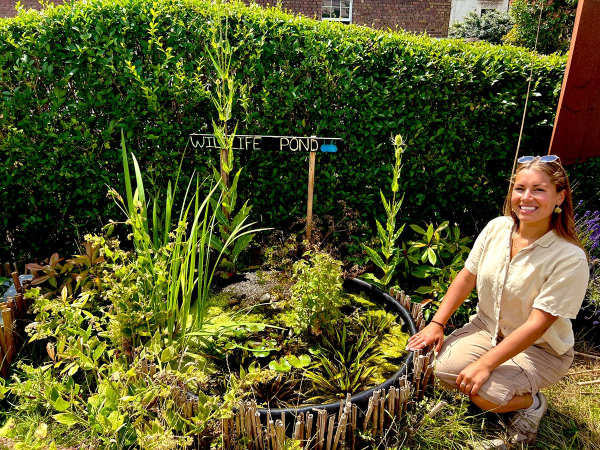 Sarahassan_lv's tweet photo. Blomfield Garden #LittleVenice basked in the sunshine today as it welcomed a group of volunteers for #LCAW2025. The garden, complete with #BugHostel, #BugHotel &amp; #WildlifePond remains and important local asset owned by @CanalRiverTrust where children can learn about nature.🪴🐞🐛 https://t.co/1wJT6I7TT0