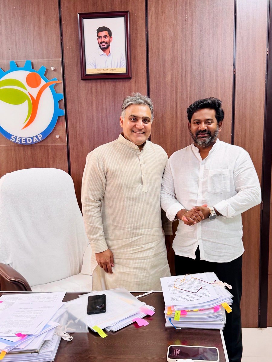 MLABonelaVijaya's tweet photo. Principal Agreement to Set Up SEEDAP Skill Hub in Parvathipuram: A Major Milestone by MLA Bonela Vijaya Chandra
Free of Cost Training with 100% Placements ✌🏻️

In a landmark step toward addressing unemployment and bridging skill gaps in Parvathipuram, MLA Bonela Vijaya Chandra has successfully secured a principal agreement with the Government of Andhra Pradesh’s flagship skill development agency—SEEDAP (Society for Employment Generation and Enterprise Development in Andhra Pradesh)—to establish a dedicated Skill & Employment Training Hub in the region.

During a strategic meeting with SEEDAP Chairman G. Deepak Reddy in Vijayawada, the MLA strongly advocated for implementing structured, industry-relevant skill training programs tailored to the region’s needs. Highlighting the large population of unemployed youth, small traders, and aspiring entrepreneurs in Parvathipuram, he stressed the importance of free training with 100% placement in relevant industries.

The Chairman responded positively and assured that SEEDAP would initiate formal procedures to set up the skill hub. The upcoming center is to offer free-of-cost training in high-demand sectors such as electronics, healthcare, logistics, retail, and IT, supported under national schemes like PMKVY (Pradhan Mantri Kaushal Vikas Yojana) and DDU-GKY (Deen Dayal Upadhyaya Grameen Kaushalya Yojana).

This initiative is expected to link hundreds of youth annually to sustainable employment and entrepreneurship pathways, marking a transformational moment for Parvathipuram. It also aligns with the broader state vision under Chief Minister N. Chandrababu Naidu to generate 20 lakh jobs through skilling and MSME development over the next five years.

MLA Bonela Vijaya Chandra’s proactive leadership and commitment to youth empowerment have been widely applauded by local leaders and the public alike.

Are you excited to enroll?

#SEEDAP 
#SkillDevelopment
#Parvathipuram 
#ParvathipuramManyam
#AndhraPradesh 
#Employment
#CBN
#NaraLokesh