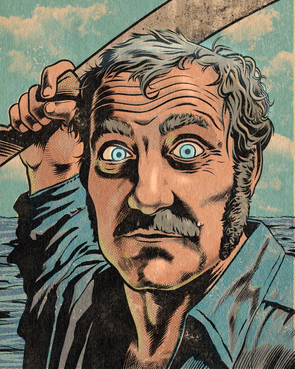 rlblackink's tweet image. “Cage goes in the water. You go in the water. Shark’s in the water. Our shark.” #jaws #shark #HorrorArt