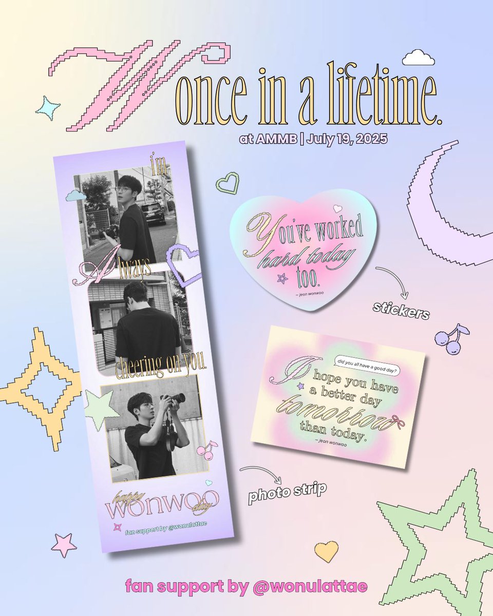 wonulattae's tweet photo. ꒰☁️ ⊹ ˚ .  #WONceInALifetimeAtAMMB freebies by @wonulattae  ✧°.☆

↠ rt &amp; like (to spread the love!) 
↠ 1:1 (vv limited quantity)
↠ open for trades (pls dm)
↠ loc/time: tba

see u, carats and wonwoorideuls!
— with @svtloveclvb 💜🎀 https://t.co/XQ8OfDPjye