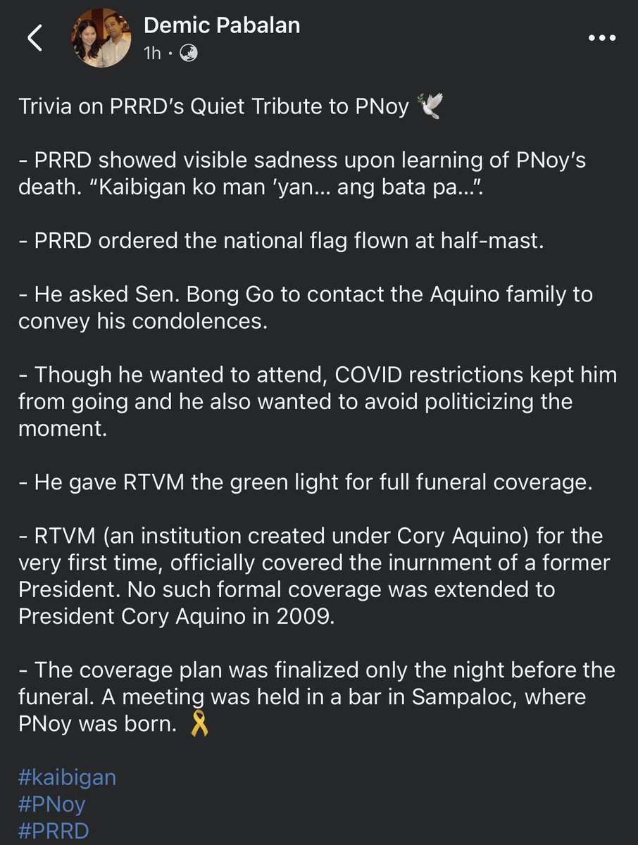 Just to remind the yellows. The Dutertes are not the enemy here. FYI.