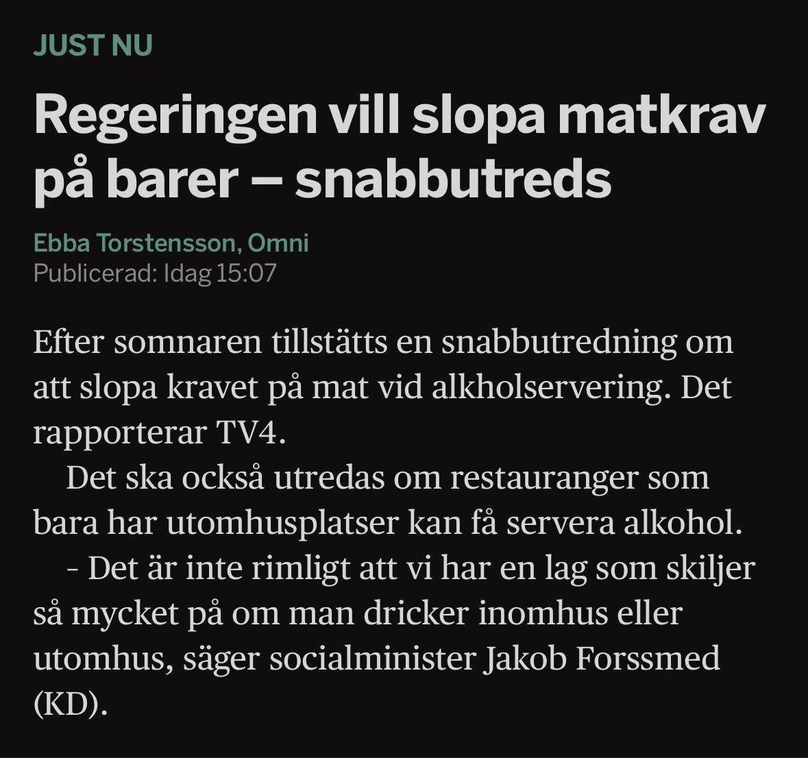 Oj, det gick snabbt.