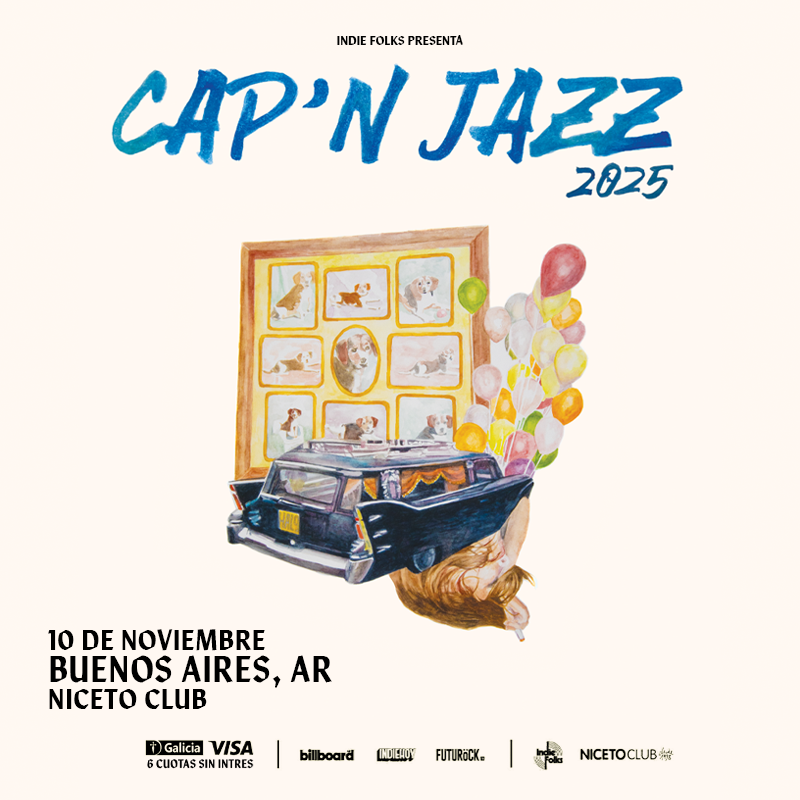 ¡CAP’N JAZZ EN ARGENTINA!
Una sola fecha. Una sola oportunidad.
10 NOV @ Niceto Club 🖤🕯️

Midwest emo, pioneros, Fugazi, Turnstile, American Football, los Kinsella, ya saben.

TICKETS YA → passline.com/eventos/capp-n…
💳 6 cuotas con Galicia Visa.