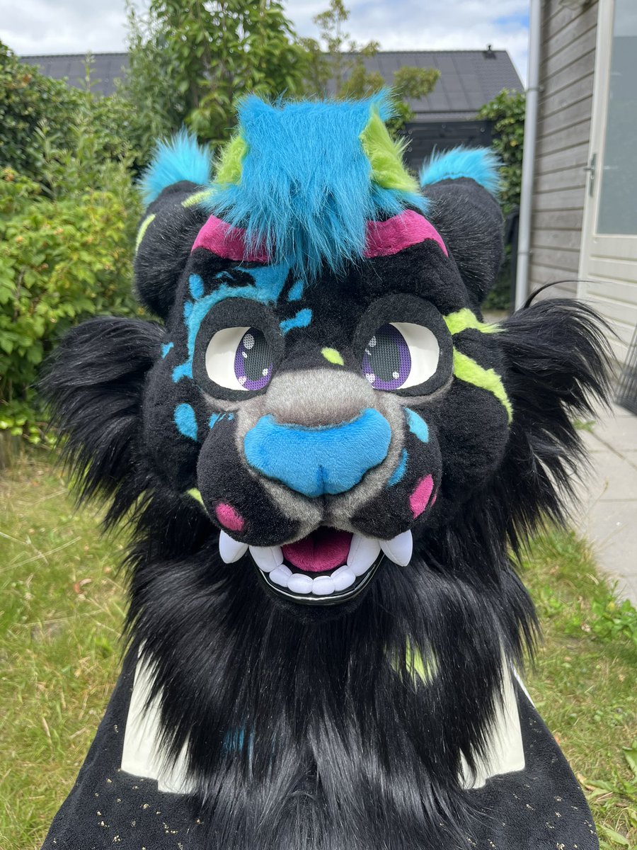 WeMightBite's tweet image. Can you believe this is the same fursuit head? This was a master refurb job! My first ever commission from more than 13 years ago! The only thing I barely changed are the ears and the hairdo.